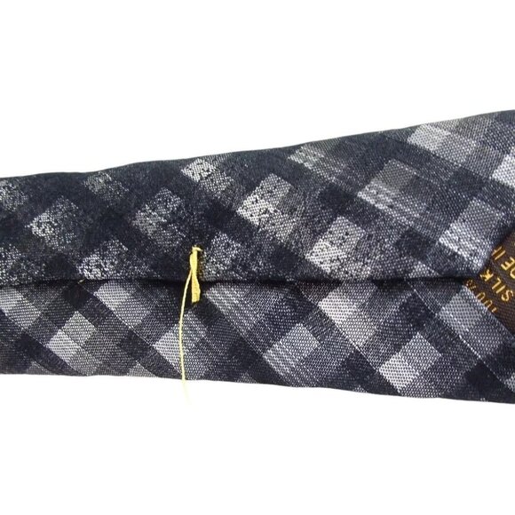 988136AP (S6) Louis Vuitton Tie Black Silk - Picture 5 of 14